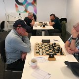 IMG 2148  Board 1: Nigel Barrow plays top seed Carl Gorka, Board 2: Leigh Healey plays second seed Stewart Booth